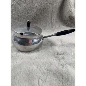 Vtg Puralum Italy Aluminum Butter Melting Pot Fondue Chocolate MCM 60s Retro